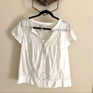 JOIE crisp cotton button down blouse